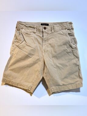 American Eagle Extreme Flex Men’s Classic Flat-Front Khaki Chino Shorts Size 33